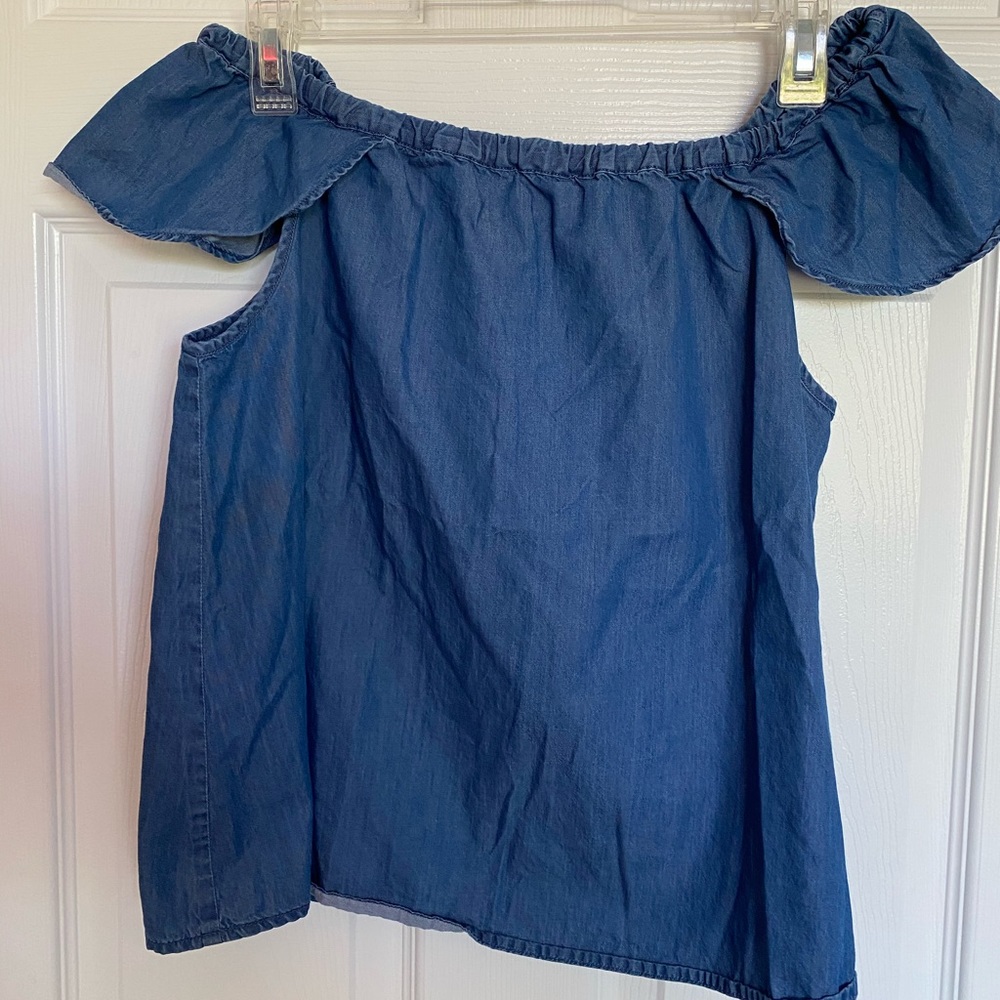 Denim Off the Shoulder Top